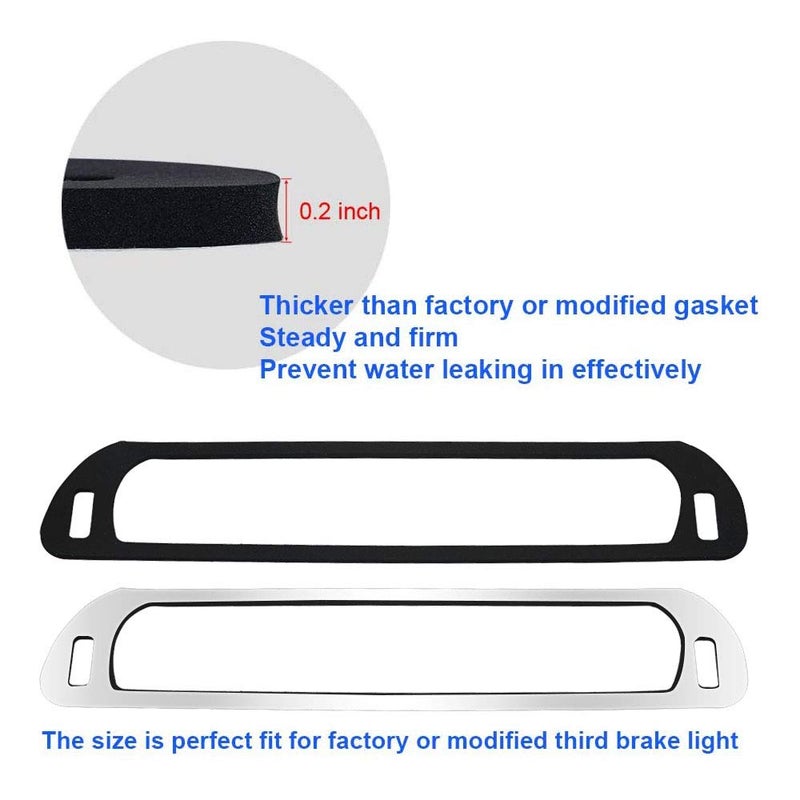 MOFORKIT 3rd Third Brake Light Seal Gasket Compatible with Dodge Ram 1500 2002 to 2008, Ram 2500 3500 2003 to 2009 Rear Cab High Mount Stop Lamp - Image 3